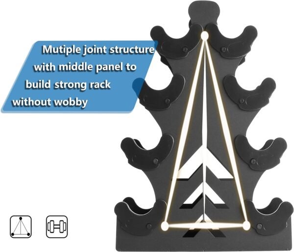 Dumbbell Storage Rack Weight Organizer Rack Only for Home Gym Weight Rack No need Assembly - Image 6