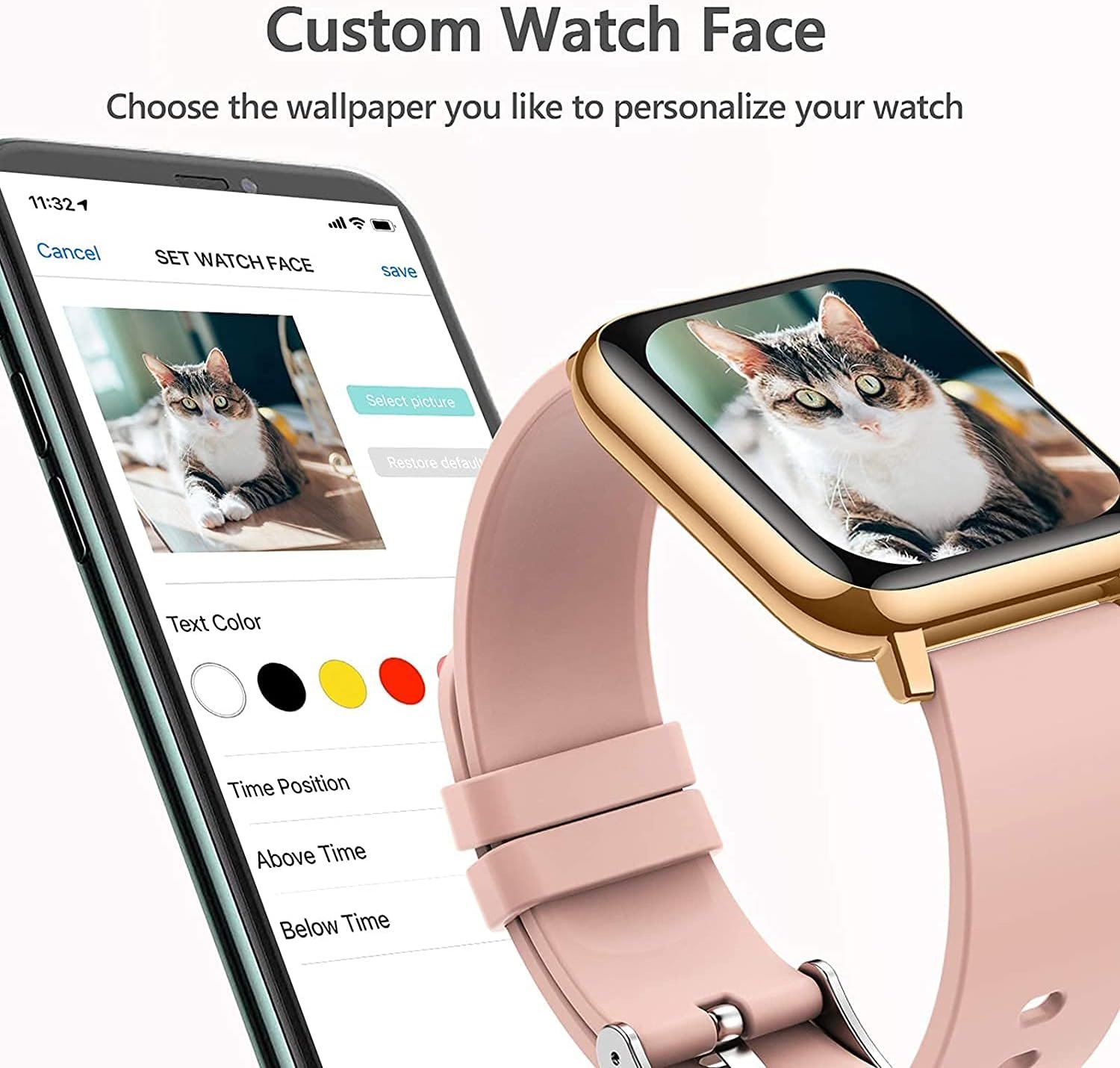 KALINCO Smart Watch, Fitness Tracker with Heart Rate Monitor, Blood Pressure, Blood Oxygen Tracking, 1.4 Inch Touch Screen Smartwatch Fitness Watch for Women Men Compatible with iOS Android - Image 5