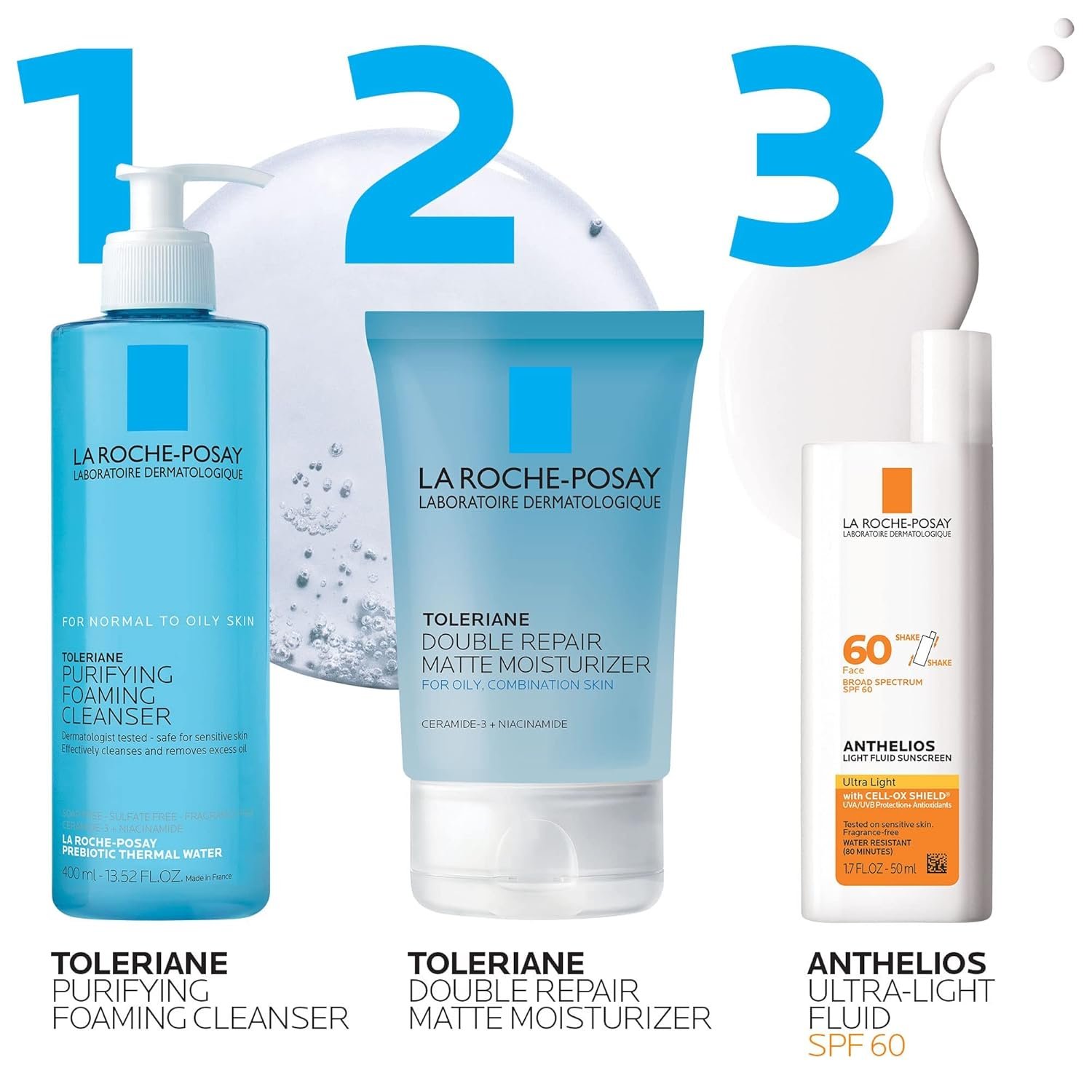 La Roche-Posay Anthelios Light Fluid Facial Sunscreen SPF 60, Lightweight Sunscreen For Face, Fluid Texture, Broad Spectrum SPF + Antioxidants, Oil Free & Oxybenzone Free, Travel Size 1.7 Fl. Oz. - Image 10