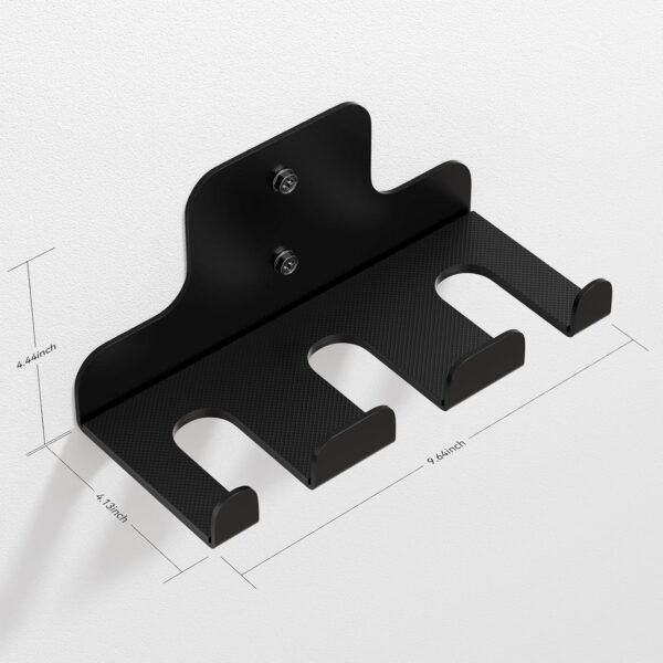 Olympic Barbell Hanger,Garage Gym Bar Wall Rack,Vertical Barbell Mount Rack,Black Powder Coated,Space Saving Commercial or Home Gym Accessory,Holds Under 33mm Bar Size - Image 5