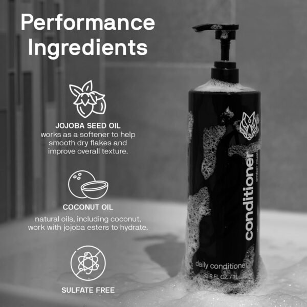 Black Wolf Everyday Men’s Shampoo & Conditioner Set, 12 Fl Oz - Charcoal Powder Cleanses Scalp and Fights Dirty & Greasy Hair - Thick & Rich Lather Daily Shampoo and Conditioner - For All Hair Types - Image 6