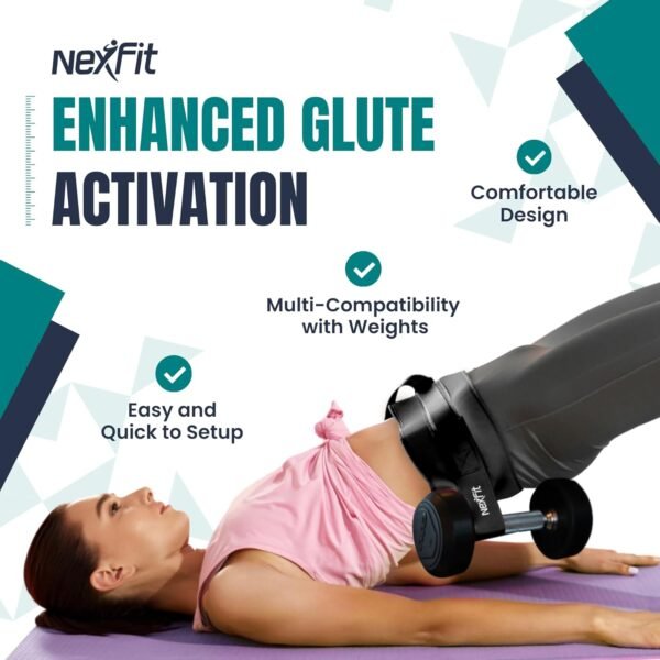 Exercise Hip Thrust Belt – Adjustable Hip Thrust Band, Slip-Resistant Glute Trainer for Dumbbells, Kettlebells & Plates | Universal Fit 23.5"-60" Waist, Durable for Gym, Home, & Travel Workouts - Image 7