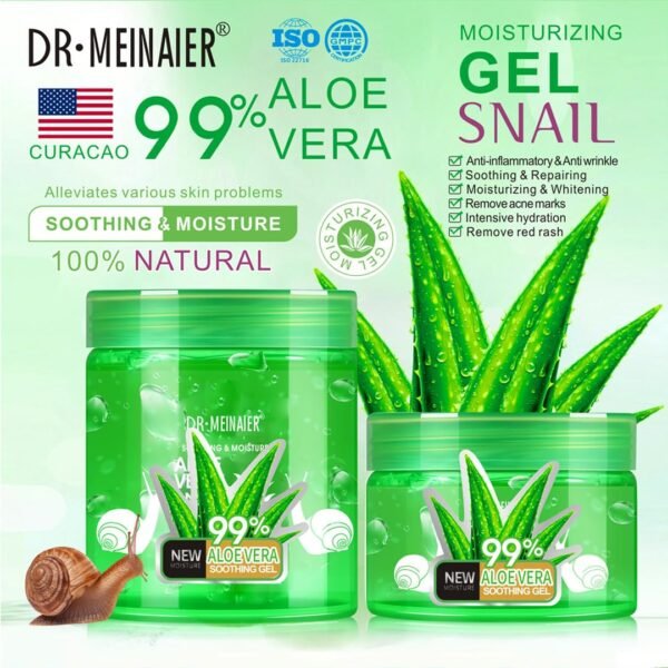 Aloe Vera Gel for Face, Body & Hair, Soothing Aloe Face Moisturizer, Multipurpose Skin Care, Hydrating Aloe Gel, Claming after sunburn 250ml (Aloe Vera) - Image 6