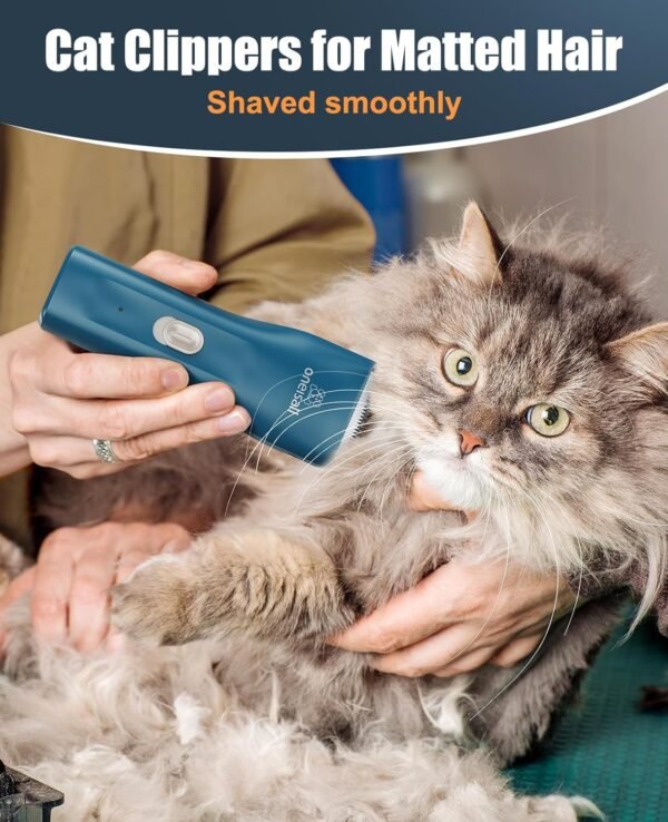 oneisall Pet Clipper for Cat Matted Hair, Pet Shaver for Cats Quiet Pet Hair Clippers Cordless Cat Clippers for Matted Hair Cat Clippers for Long Hair - Image 3