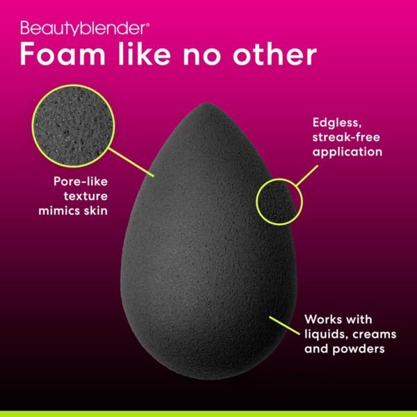 Beautyblender® | Besties Charcoal Blend & Cleanse 4-Piece Starter Set, Pro Black Makeup Sponge + Solid Charcoal Cleanser .558 oz + Silicone Scrub Mat + Travel Case, Made in USA, Vegan, Cruelty Free - Image 6