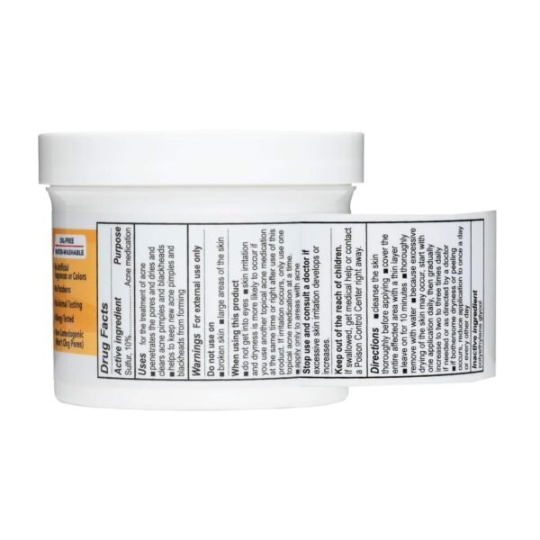 De La Cruz 10% Sulfur Ointment - Cystic Acne Treatment for Face and Body - Daily 10 Min Spot Treatment Mask - Safe and Effective Game Changing Hormonal Acne Treatment That Clears Up Pimples - 2.6 oz - Image 10