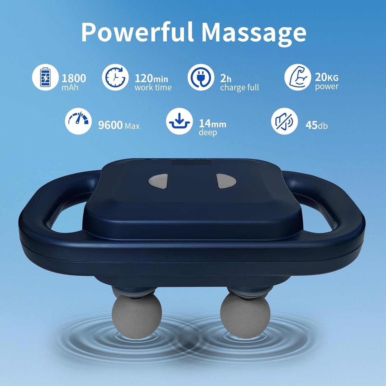 Massage Gun Percussion Electric Massager Gun Deep Tissue 6-Head Handheld Pulse Fascia Gun Tool Muscle Pain Relief for Back, Leg, Neck, Body for Families and Friends - Image 4