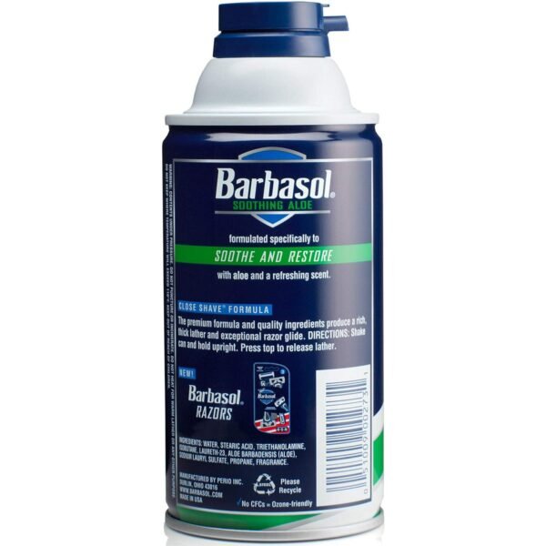 Barbasol Soothing Aloe Skin Thick And Rich Shaving Cream 10 Oz (Pack of 3) by Perio - Image 4