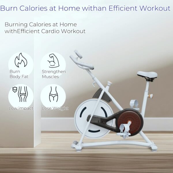 NAYSAYE Exercise Bike, Adjustable Stationary Bikes with Smartphone Mount, Professional Exercise Bike with Digital Pulse Display for Home and Office - Image 5