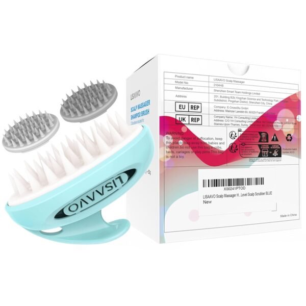 Hair Massager Scalp 3 in1 Scalp Scrubber Silicone Scalp Massager with Three Bristles-Soft, Medium and Hard Scalp Massager Brush For Men Women and Pets,Blue - Image 9