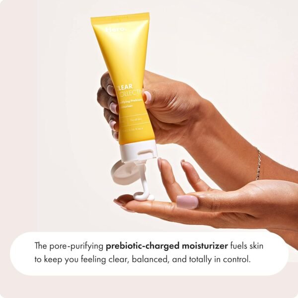 Clear Collective Clarifying Prebiotic Moisturizer from Hero Cosmetics - Hydrating Daily Face Moisturizer to Purify, Smooth and Soften Skin (2.36 fl oz) - Image 4