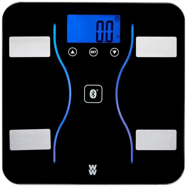 Weight Watchers Scales by Conair Bathroom Scale for Weight, Glass Digital Scale, Bluetooth Scale, BMI Scales Digital Weight and Body Fat for up to 9 Users, Measures Weight up to 400 Lbs, Black - Image 2