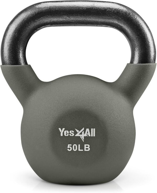 Yes4All Neoprene Coated & Kettlebell Sets - Hand Weights for Home Gym & Dumbbell Weight Set training 50 lb - Image 2