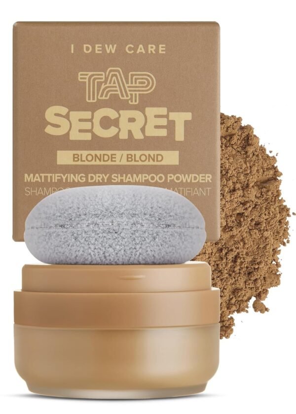 I DEW CARE Root Touch Up & Dry Shampoo Powder Set - Tap Secret Blonde + Original | Covering for Grey hair, Strengthening & Volumizing, Oil Control, Refillable, Travel size - Image 3