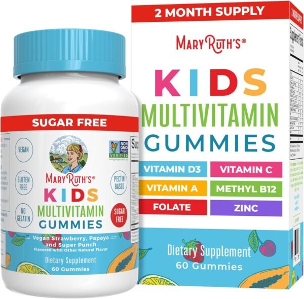 MaryRuth Organics Kids Vitamins | Multi | Sugar Free | 2 Month Supply | Kids Multivitamin Gummies for Ages 2+ | Multivitamin for Kids | Vitamins for Kids | Vegan | Only 1 Gummy a Day | 60 Count | - Image 2
