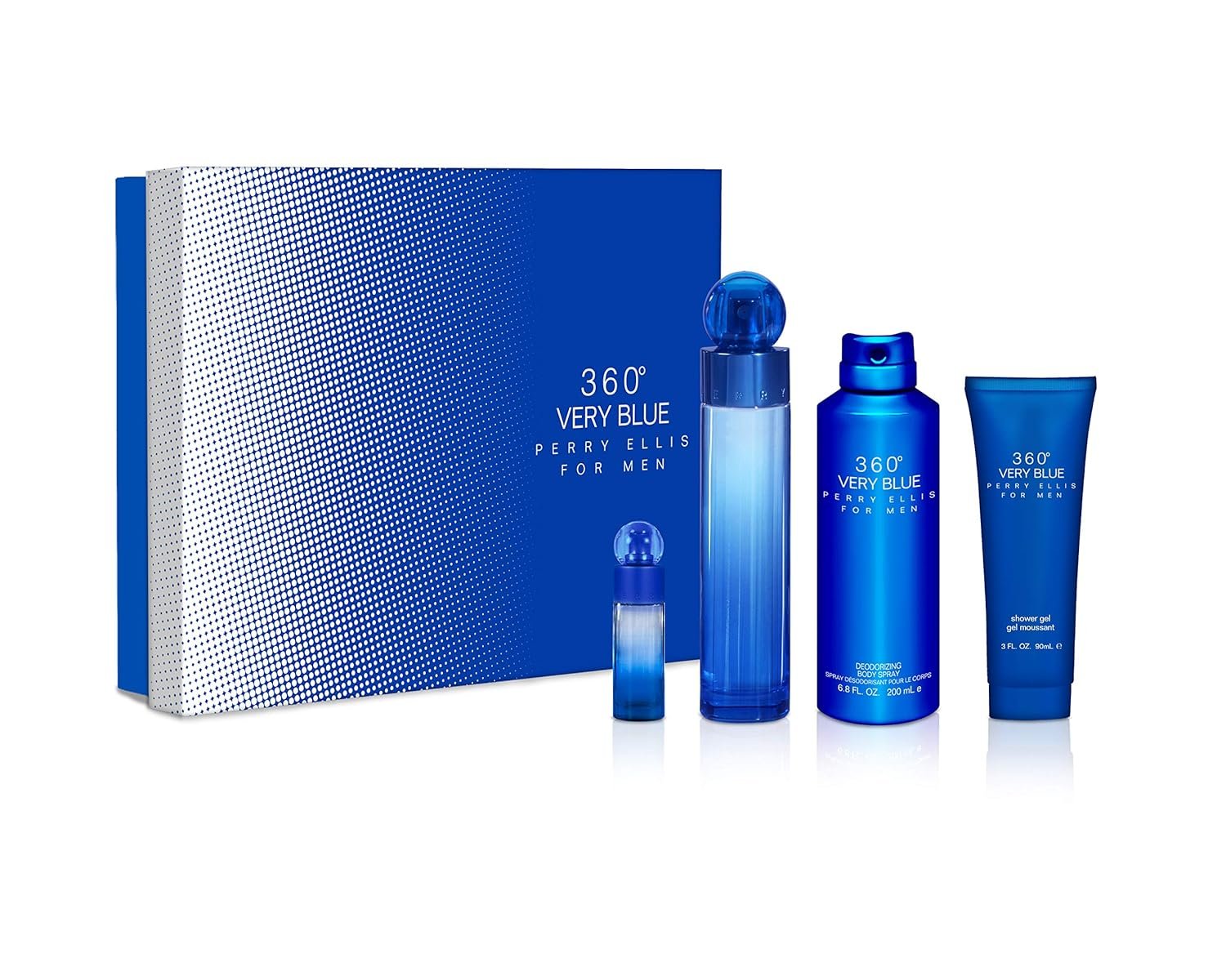 Perry Ellis Fragrances Perry ellis 360 very blue - 4-piece gift set, 3.4 Fl Oz - Image 2
