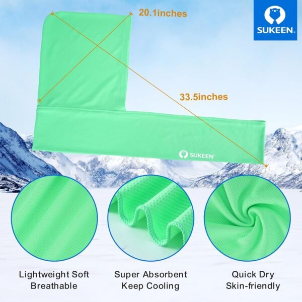 Cooling Hoodie Towel - Stay Cool & Comfortable - Versatile Neck Wrap Scarf & Head Towel - Soft & Lightweight Hoodie Towel - Perfect for Sports & Outdoor Activities - Image 10