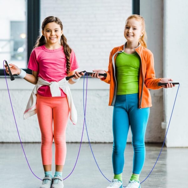 Aodaer PVC Skipping Rope Adjustable Jump Rope for Kids Multicolor Jump Rope Bulk with Plastic Handles Lightweight for Outdoor Fitness Exercise and Weight Loss, Training and Racing - Image 7