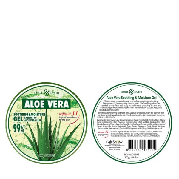 Dearderm Aloe Vera Soothing & Moisture Gel 10.6fl.oz/300g - Image 5