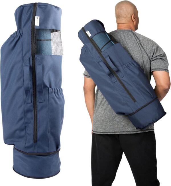 MAGNILAY Yoga Mat Bag - for Women and Men, Yoga Bag with Pockets and Adjustable Strap, Yoga Mat Carrier, Fits Mats Blocks and Yoga Accessories for Workouts, (32”L x 9” Diameter) - Image 10