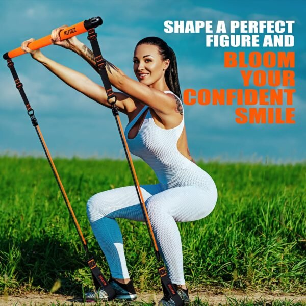 Pilates Bar Kit with Resistance Bands, Pilates Equipment, Multifunctional Pilates Bar for Women & Men, Pilates bar kit for for Hip, Back, Arm, Full-Body Workouts, Home Gym Strength Training Equipment - Image 7