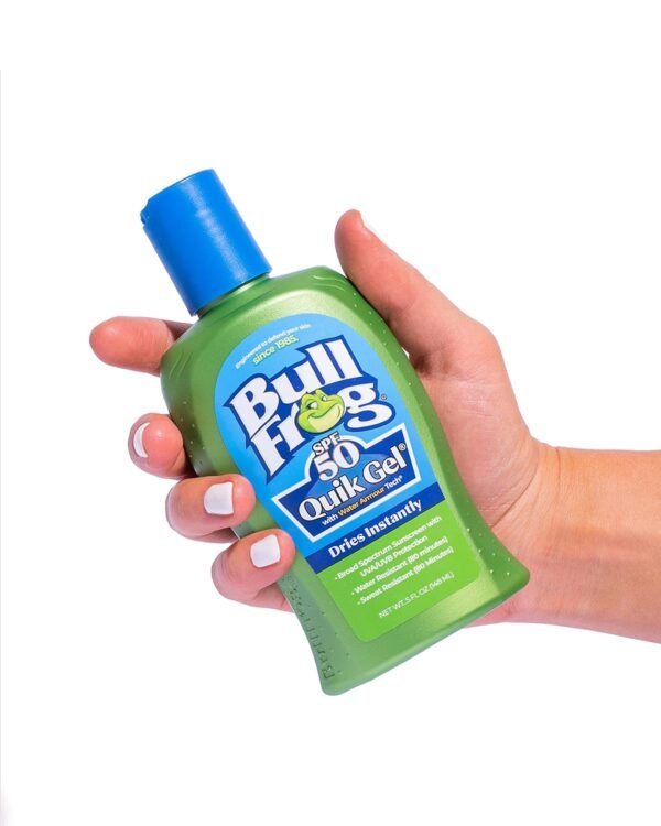 Bullfrog Quik Gel Sunscreen SPF 50 | Oxybenzone & Octinoxate Free | Broad Spectrum Moisturizing UVA/UVB, 5oz… - Image 4