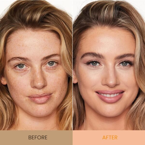 Warm Peach Airbrush Foundation Set with Soft Makeup Brush, Lightweight, Long Lasting, Oil Control, Full Coverage for All Skin Types, 03# - Image 7