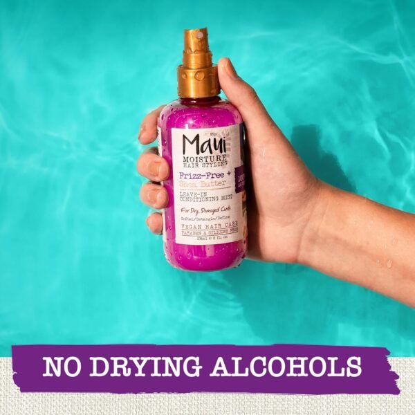 Maui Moisture Frizz-Free + Shea Butter Leave-in Conditioning Mist, Curly Hair Styling, No Drying Alcohols, Parabens or Silicone, 8 Fl Oz - Image 4
