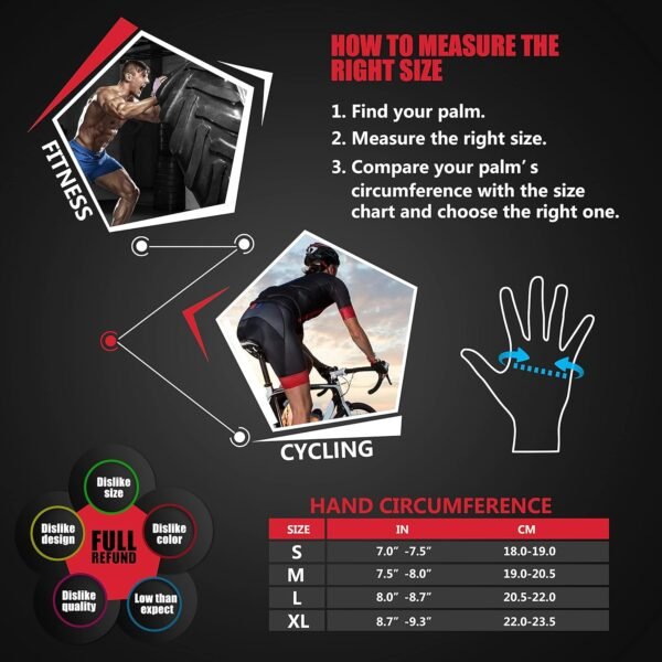 ihuan Huan Lightweight Breathable Workout Gloves Partition Palm Protection Gym | Enhance Grip Weight Lifting for Exercise | Fitness | Cycling Men & Women - Image 7