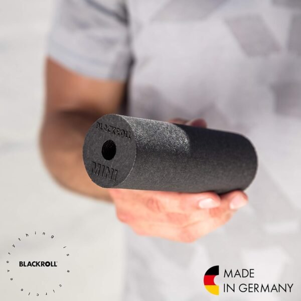 BLACKROLL - Mini Foam Roller, Massage Tool for Feet, Hands, and Arms, Ideal for Travel Size and Targeted Myofascial Release, for Exercise, Massage, and Muscle Recovery, 6" x 2", Black - Image 7