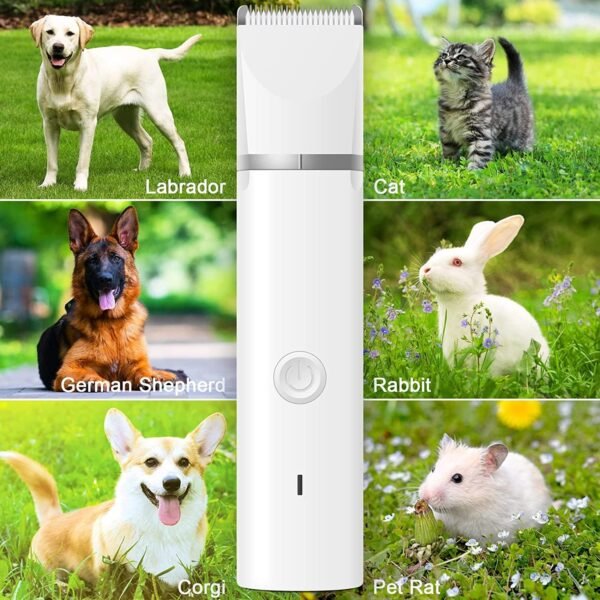 Dog Clippers Grooming Kit Hair Clipper-Low Noise Paw Trimmer- Rechargeable - Cordless Quiet Nail Grinder Shaver for Cats and Other Pets - Image 8