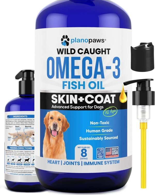 Omega 3 Fish Oil for Dogs - Better Than Salmon Oil - Dog Fish Oil Supplement to Reduce Shedding & Itching - Supports Joints, Brain, and Heart Health - Skin and Coat Supplement - Liquid Fish Oil - Image 2