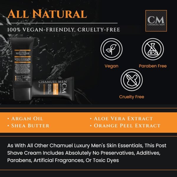 Anti Aging Daily Aftershave for Men - All Natural Mens Face Cream and Moisturizer with Argan, Shea & Aloe Facial Fuel for Sensitive, Dry, Oily or Combo Skin, 2.6 oz - Image 7