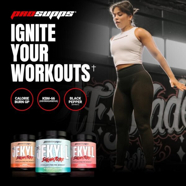 PROSUPPS Dr. Jekyll Signature Pre-Workout Powder, Stimulant & Caffeine Free, Intense Focus, Energy & Pumps, (30 Servings, Blueberry Lemonade) - Image 6
