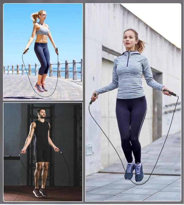Jump Rope for Fitness, AUMCDIK Speed Skipping Rope for Women Men, Adjustable Jumping Rope with Alloy & Silicone Handle for Workout Boxing Aerobic Exercise - Image 8