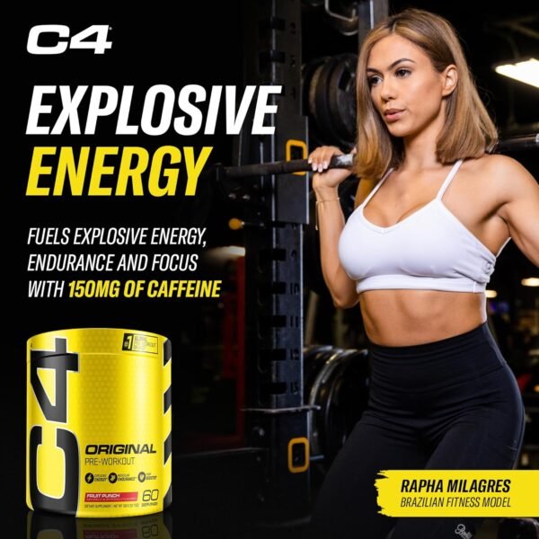 C4 Original Pre Workout Powder Fruit Punch - Vitamin C for Immune Support - Sugar Free Preworkout Energy for Men & Women - 150mg Caffeine + Beta Alanine + Creatine - 60 Servings - Image 6