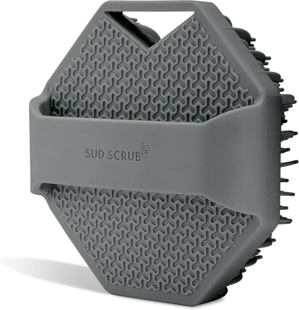 Sud Scrub® Antimicrobial Silicone Body Scrubber, Exfoliating Body Scrubber for Sensitive Skin, Eco Friendly Shower Scrubber for Body, Silicone Body Brush for Showering, Charcoal - Image 8