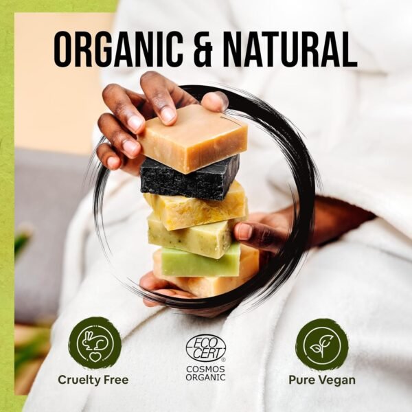 SoapFactory Organic Black Soap Bar with Activated Charcoal for Men and Women,100% Natural Facial Cleanser, Face and Body, Vegan, Handmade, 3.88 ounce - Image 7