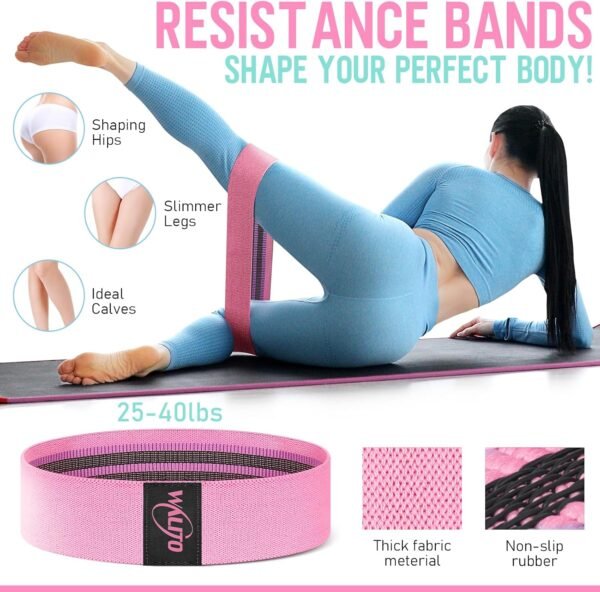 WALITO 8Pcs Barbell Pad Set for Hip Thrust - Squat Pad,Gym Accessories for Women with Bar Bad,Bench Press, with Gym Ankle Straps,Resistance Bands for Working Out,Lifting Strap,Carry Bag - Image 5
