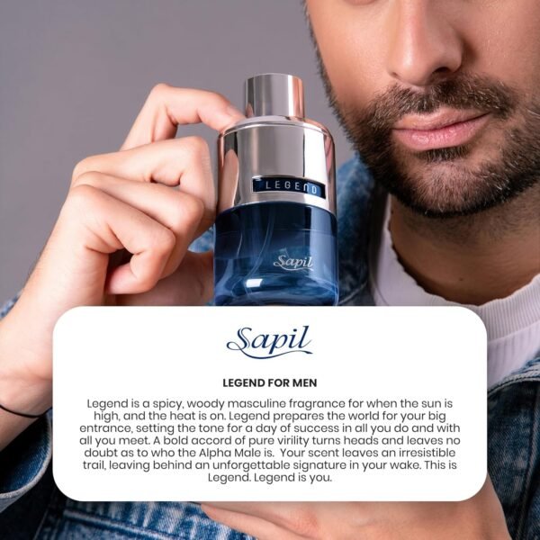 Sapil Legend perfume for Men - Long-lasting Spray for Men Fragrance (100ml) | Spicy Woody Perfume for Men | Daily Arabic Cologne from Dubai | Enticing Scent for Confident Men - Image 10