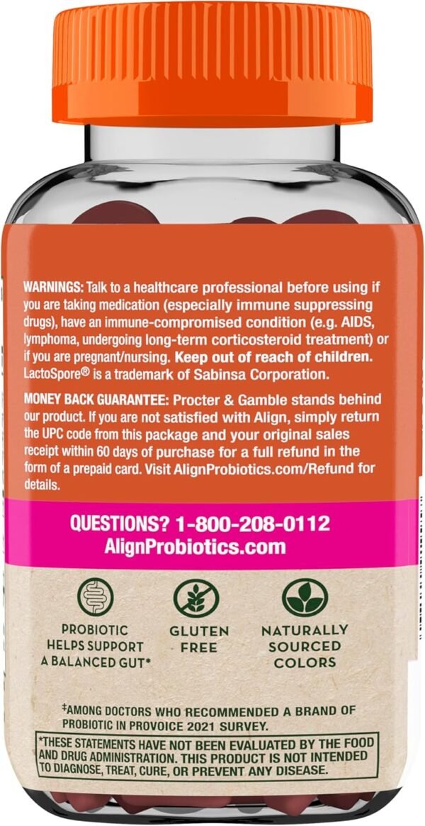Align Women's Health, Prebiotic + Probiotic, with Cranberry for Feminine Health, Help Nourish & Add Good Bacteria for Digestive Health, 50 Gummies - Image 9