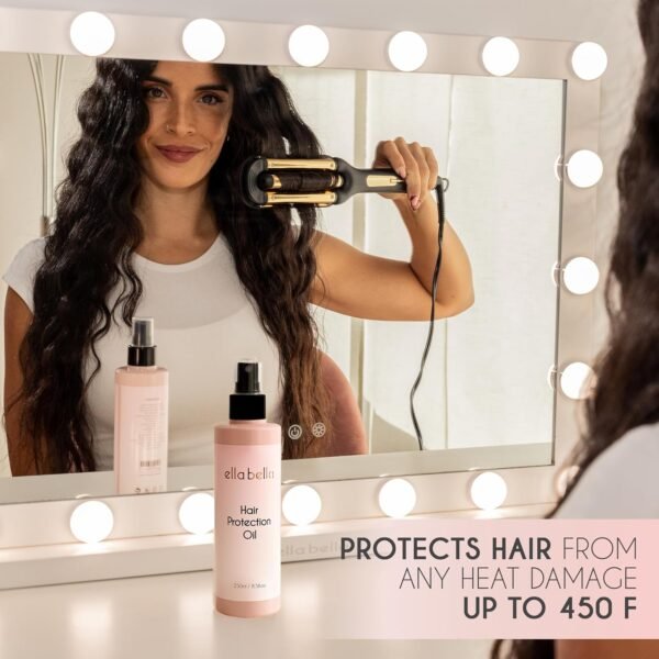 ELLA BELLA®️ All-in-1 Heat Protectant Spray for Hair • Repair, Protect, and Nourish with UV Shield • Cruelty-Free Formula with Argan Oil, Jojoba, and Keratin • Professional Hair Heat Protection Spray - Image 7