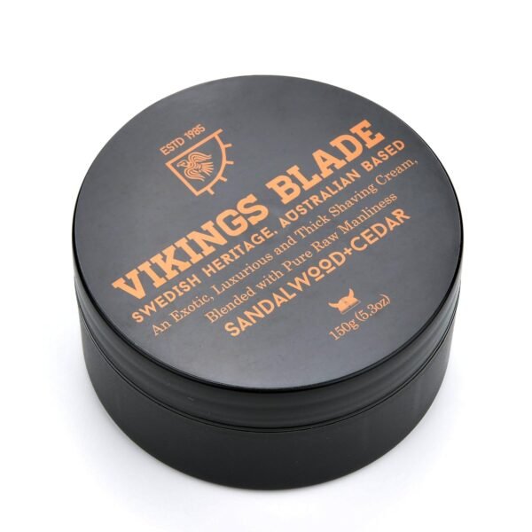 VIKINGS BLADE Luxury Shaving Cream, Sandalwood & Western Red Cedar, Silky Buttery Smooth, Surfactant Base. Refreshing, Clean, Close, FOAMING Shave Cream - Image 2