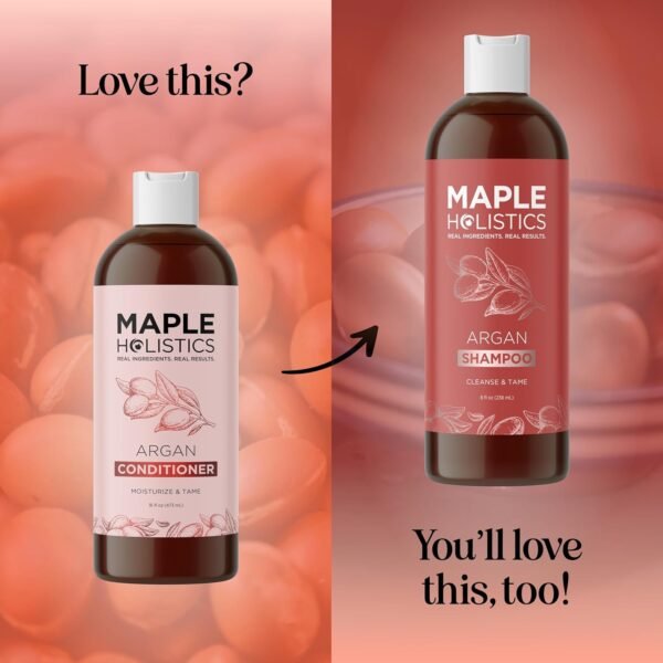 Argan Oil Conditioner for Dry Hair - Nourishing Hair Conditioner for Damaged Dry Hair Infused with Argan Oil of Morocco - Sulfate Free Conditioner for Enhanced Hair Shine Volume and Frizz Control - Image 6