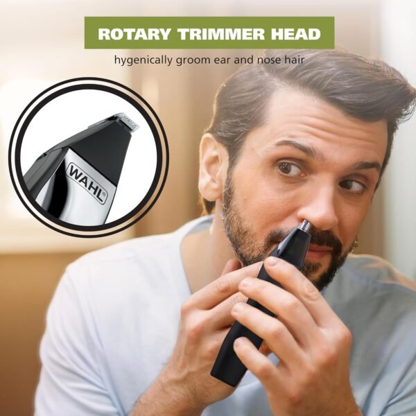 Wahl Color Pro All in One Rechargeable Cordless Color Coded Beard Trimmer with Detail Eyebrow Trimmer and Rotary Nose Hair Trimmer for Men- Model 3025945 - Image 7