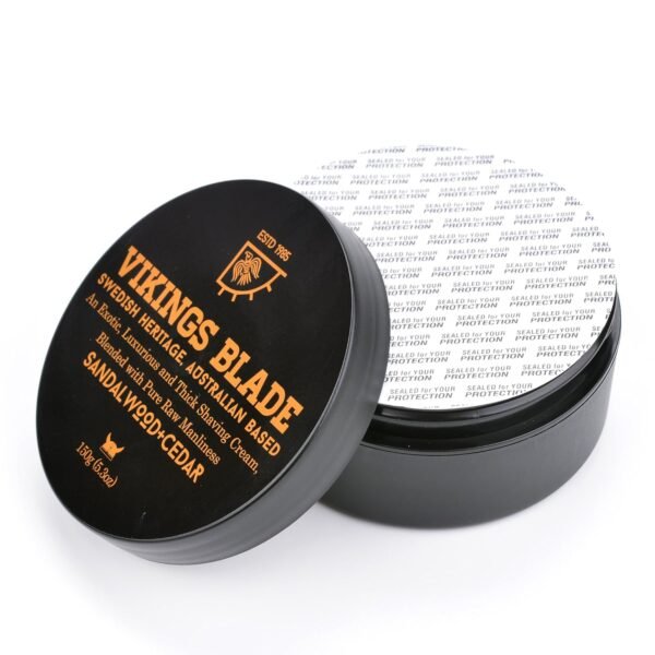 VIKINGS BLADE Luxury Shaving Cream, Sandalwood & Western Red Cedar, Silky Buttery Smooth, Surfactant Base. Refreshing, Clean, Close, FOAMING Shave Cream - Image 4