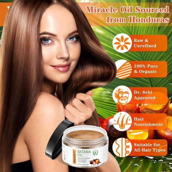 Dr. Sebi Batana Oil for Hair Growth 100% Pure, Unrefined Organic And Natural Batana Oil Paste From Honduras - Promotes Hair Growth And Prevents Loss For Men & Women - Image 7
