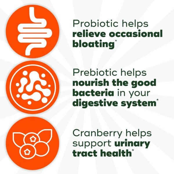 Align Women's Health, Prebiotic + Probiotic, with Cranberry for Feminine Health, Help Nourish & Add Good Bacteria for Digestive Health, 50 Gummies - Image 3