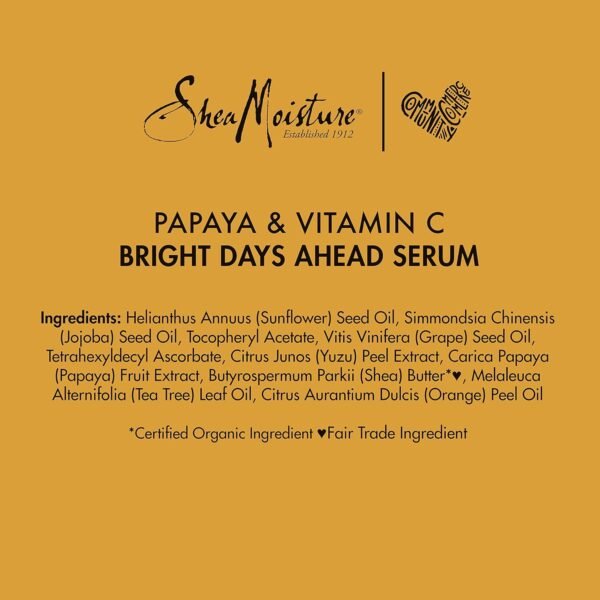 SheaMoisture Serum For All Skin Types Papaya and Vitamin C Vitamin C Serum 1 oz - Image 13