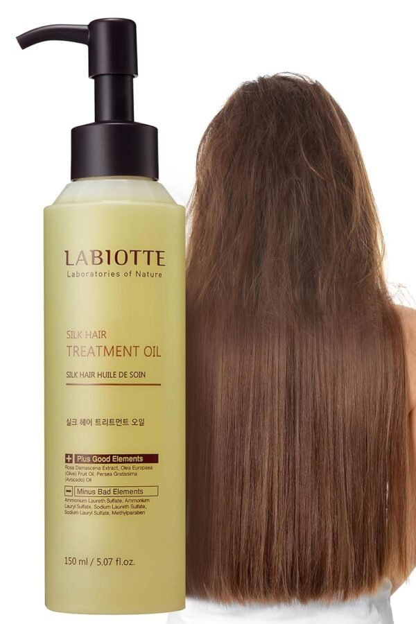 LABIOTTE Silk Oil Hair Treatment for Repair, Frizz Control & Shine - With Jojoba Oil for Dry, Damaged Hair Growth - 5.07 Fl Oz - Image 2